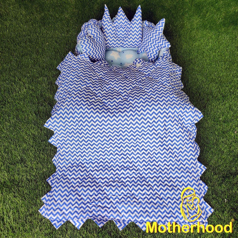 MOTHERHOOD MOTHERHOOD Rectangle Baby Tub Bed with 5 pc Baby Pillow and 1 Large Baby Blanket Luxury UltraSoft Comfortable Baby Mattress Bed Sleeper Bedding Set coSleeper for Newborn to Toddlers Sky - Image 2