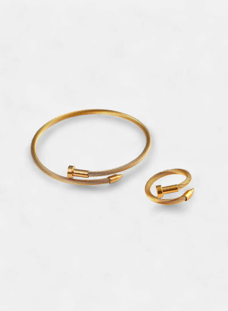 SOHI Screw Artificial Jewellery Set