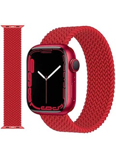 for  Watch Band 42mm44mm45mm49mm Strap Braided Solo Loop Replacement Band Wristband for Watch UltraUltra 2 Series 9876SE54321 42mm44mm45mm49mmM Red)