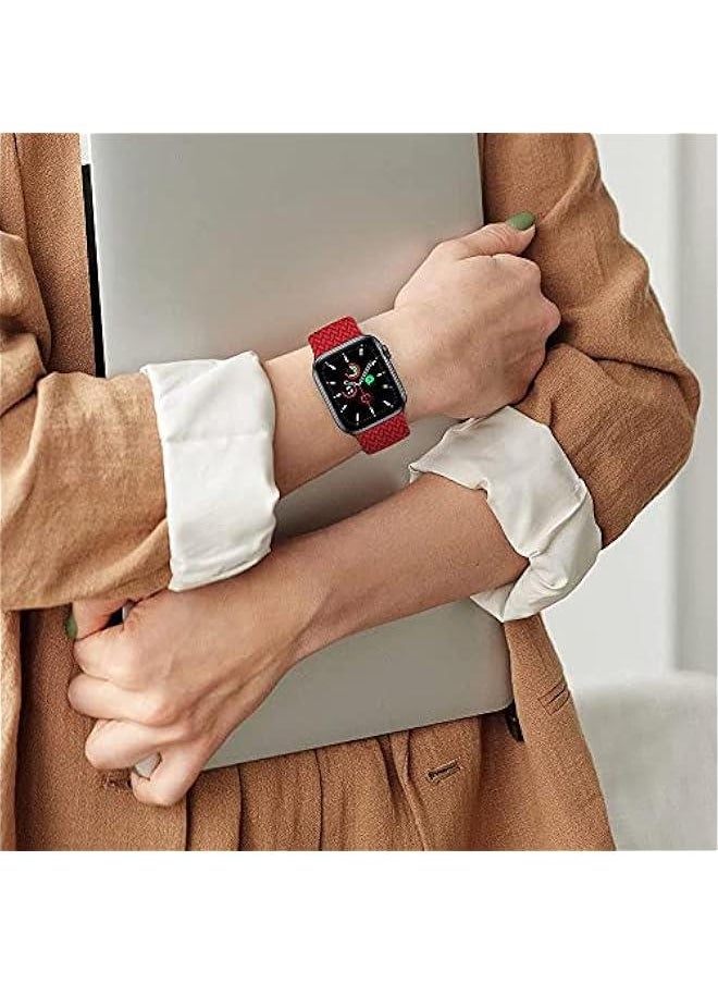 RYNX - for  Watch Band 42mm44mm45mm49mm Strap Braided Solo Loop Replacement Band Wristband for Watch UltraUltra 2 Series 9876SE54321 42mm44mm45mm49mmM Red) - Image 1