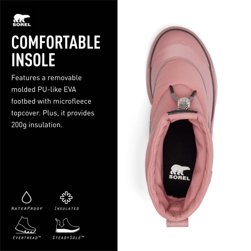 SOREL Women's Out N About lV Puffy Waterproof Boot - Dazed Mauve, Jet - 8.5 - Image 4