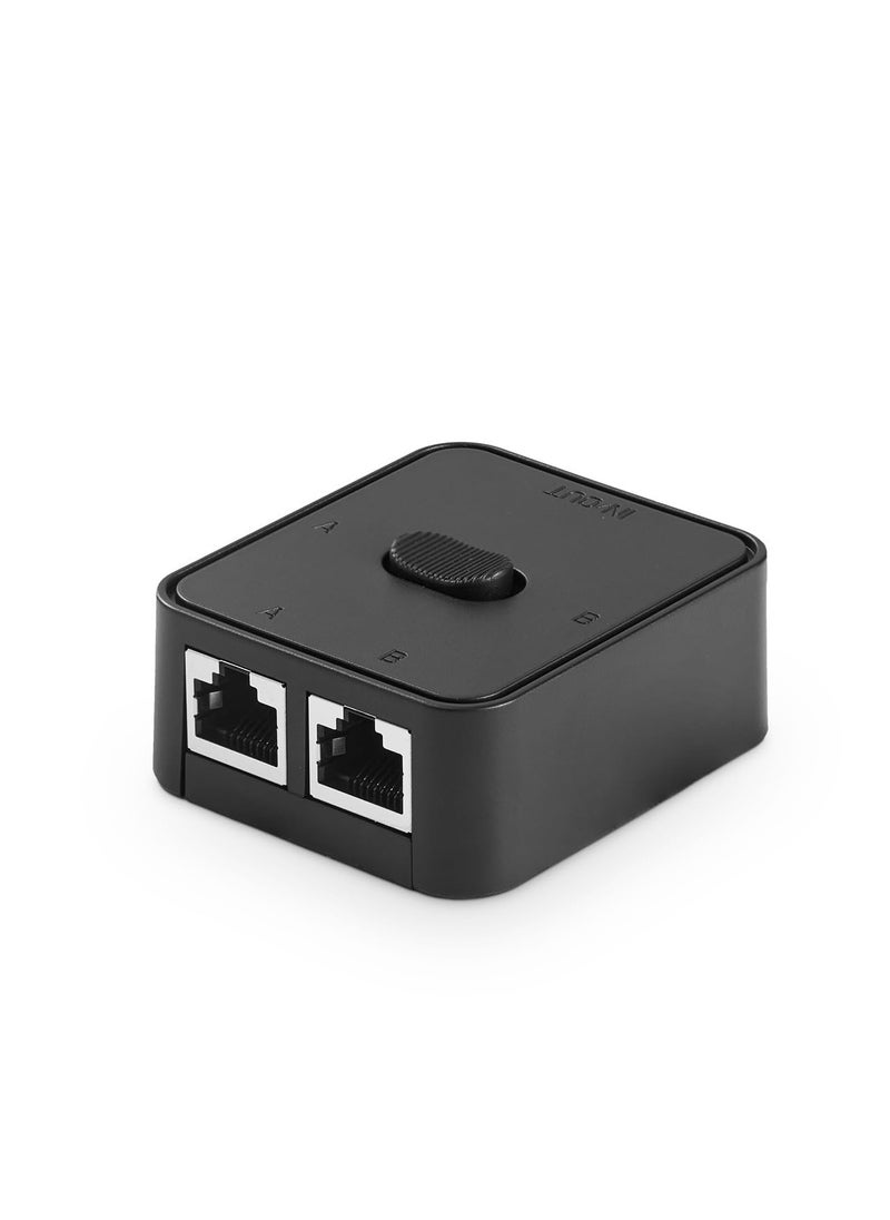 Generic - Gigabit Ethernet Switch, Passive Network Selector, A/B Input/Output for Home or Office, Manual Bidirectional Splitter, No Power Needed, Ideal for Network Hub Use. - Image 1