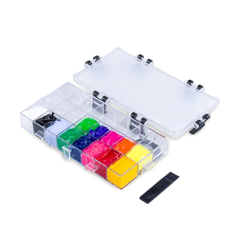 Transon Paint Storage Palette Box 24 Wells Airtight Stay Wet for Watercolor, Gouache, Acrylic and Oil Paint - Image 5