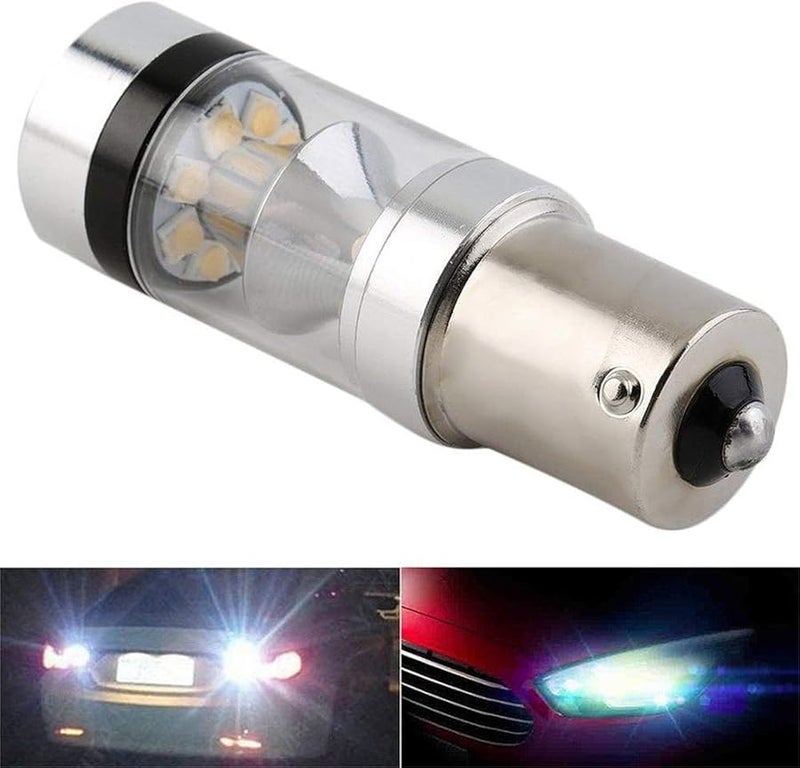 1156 مصباح الضوء الخلفي LED 100 واط 2000 لومن أبيض ساطع فائق لمصباح النسخ الاحتياطي - Image 1