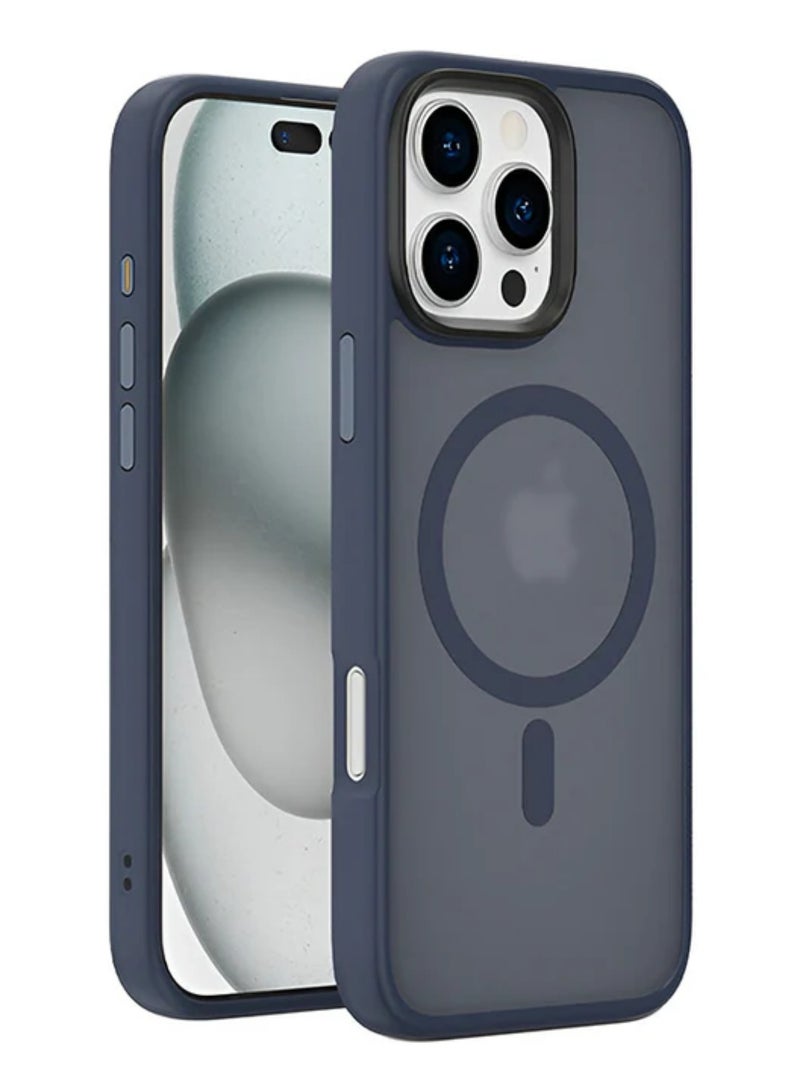 XLogix FrostX for iPhone 16 Pro Max Case, Frosted Blue - Slim Protective Cover with MagSafe Compatibility | Shockproof & Scratch-Resistant Design, FrostX Series - Image 1