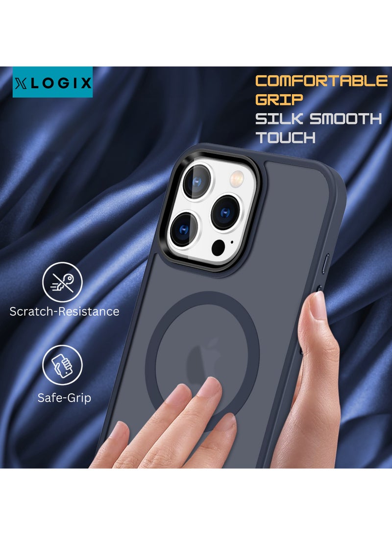 XLogix FrostX for iPhone 16 Pro Max Case, Frosted Blue - Slim Protective Cover with MagSafe Compatibility | Shockproof & Scratch-Resistant Design, FrostX Series - Image 3