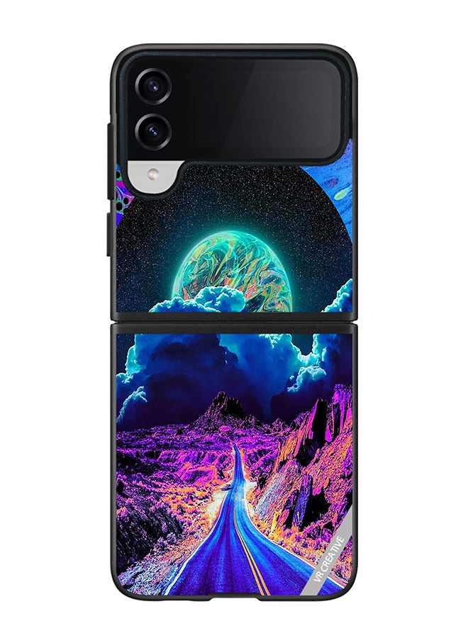 VR CREATIVE Protective Case Cover For Samsung Galaxy Z Flip4 Multicolour Design - Image 1