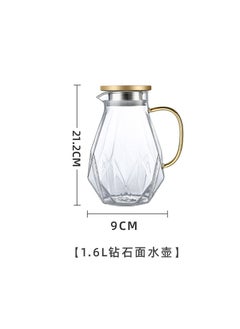 Durable High-Heat Glass Pitcher Large Juice Jug 1600ml Diamond kettle - pzsku/Z77FF979E40995F3E4BF4Z/45/_/1734278039/73af2b75-30df-4fc6-b8b1-33f4f17d7b43