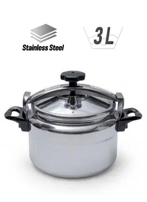 Pressure Cooker 3 Liter Silver