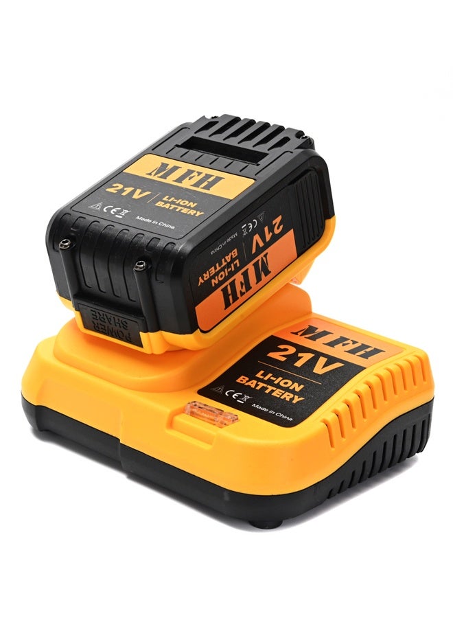 MFH TOOLS 2-Piece 21V Cordless Power Tool Set - 115mm Angle Grinder 10000-12000 RPM - Impact Wrench 0-2600 RPM - Brushless Motors Cordless Combo Kit for Metal Work, Tire Repair & Maintenance - Image 4