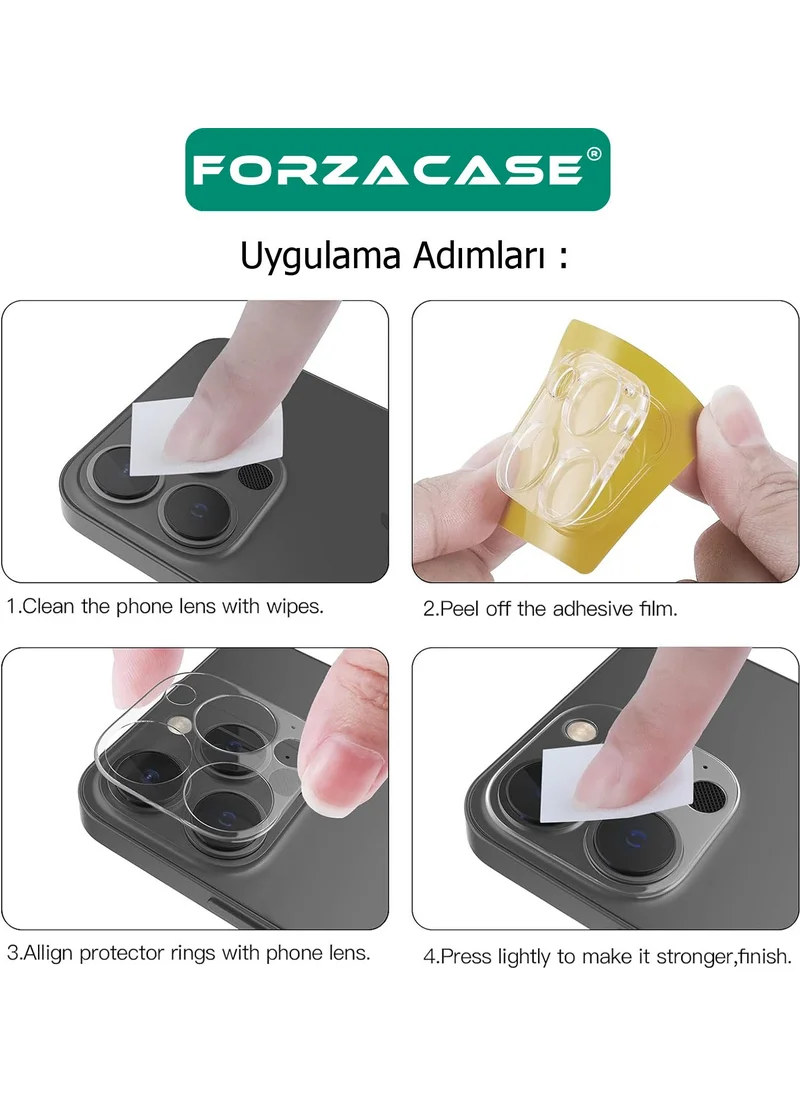 Forzacase iPhone 13 Pro Compatible Camera Lens Protective Glass Film - FC378