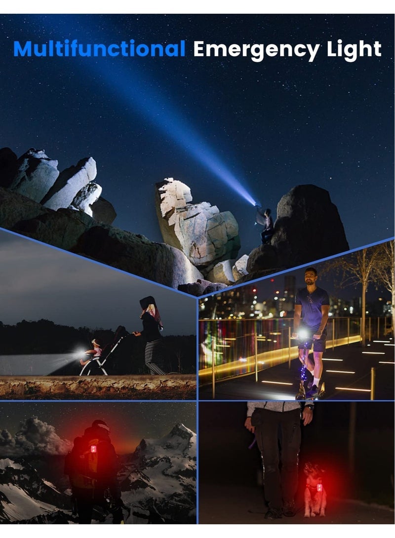 Captaintech Lights for Night Riding, Ultra Bright Rechargeable Bike Light Front and Back, IPX6 Waterproof Bicycle Light Headlight and Tail Light Set, 8/12 Modes, 58Hrs Runtime, Easy to Install - Image 5