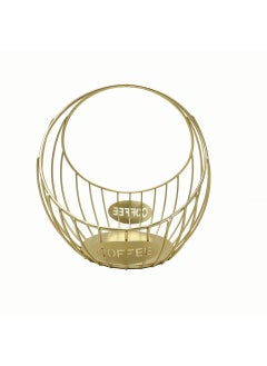 General 1 Pcs Cofffee Capsule And Tea Bag Holder Basket Gold  - Image 1