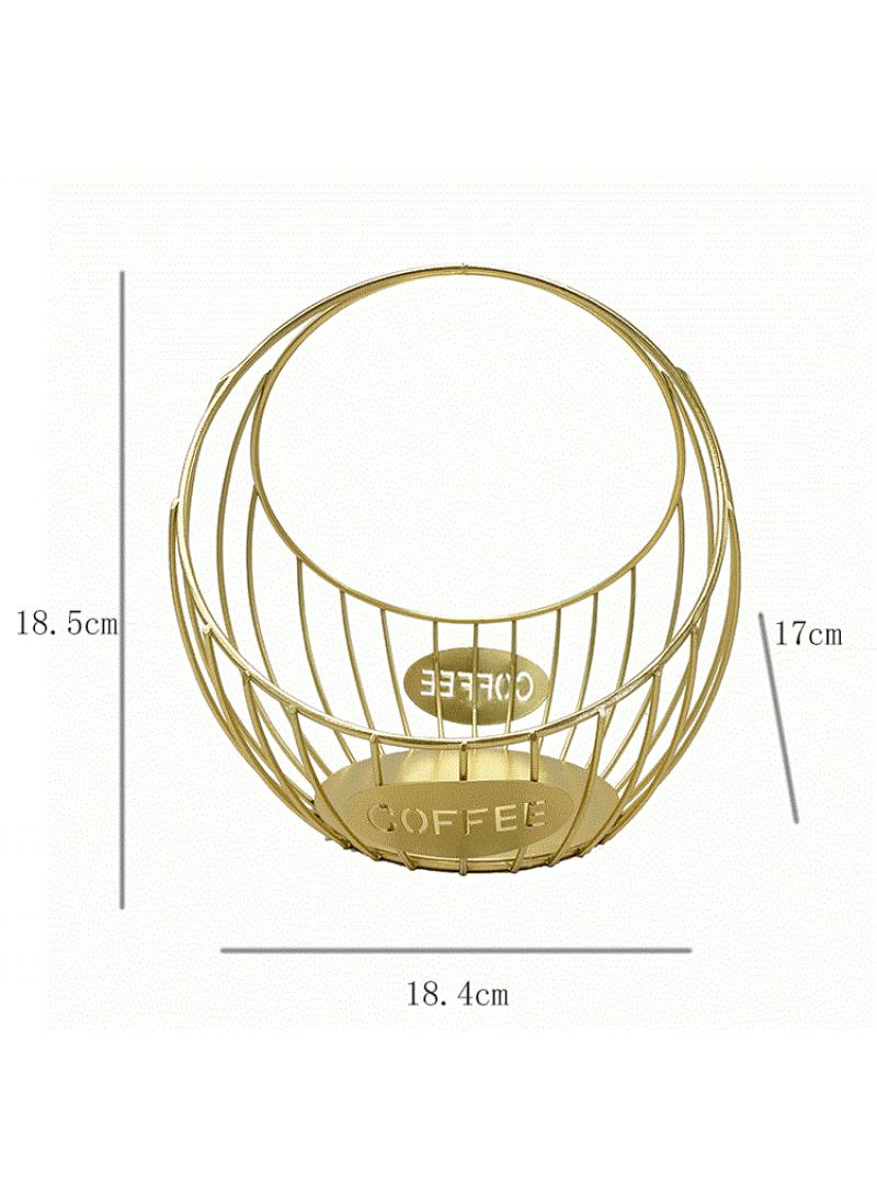 general 1 Pcs Cofffee Capsule And Tea Bag Holder Basket Gold - Image 2