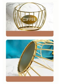 General 1 Pcs Cofffee Capsule And Tea Bag Holder Basket Gold  - Image 5