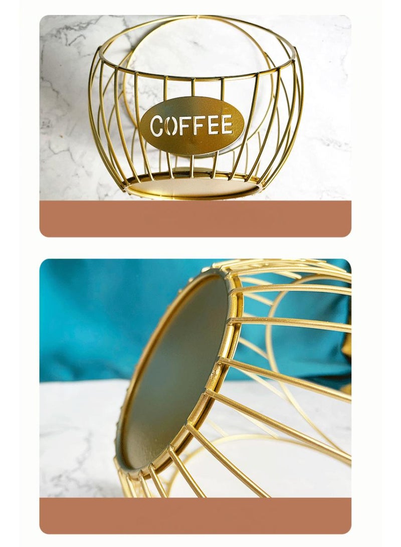 general 1 Pcs Cofffee Capsule And Tea Bag Holder Basket Gold - Image 5