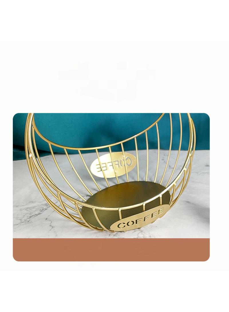 general 1 Pcs Cofffee Capsule And Tea Bag Holder Basket Gold - Image 4