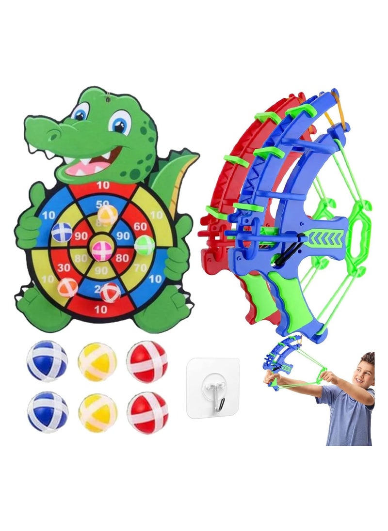 Home Smart Home Smart Kid's Target Shooting Game Toy Arrow with 6 Sticky Balls and 1 Dinosaur Bow Learning Toys for Children Indoor Sports Activities  - Image 1