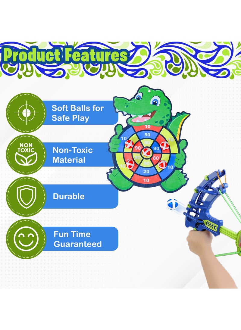 Home Smart Home Smart Kid's Target Shooting Game Toy Arrow with 6 Sticky Balls and 1 Dinosaur Bow Learning Toys for Children Indoor Sports Activities  - Image 2