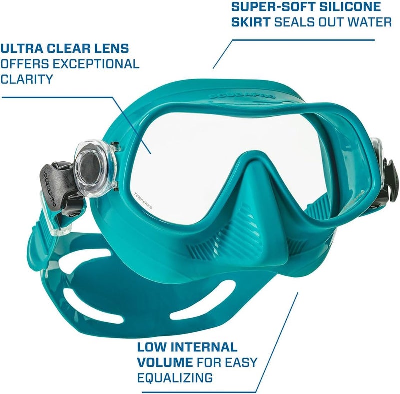 Scubapro SCUBAPRO Steel Pro Scuba Diving Mask for Freediving with Single Lens and Frameless Low Volume Design - Image 4