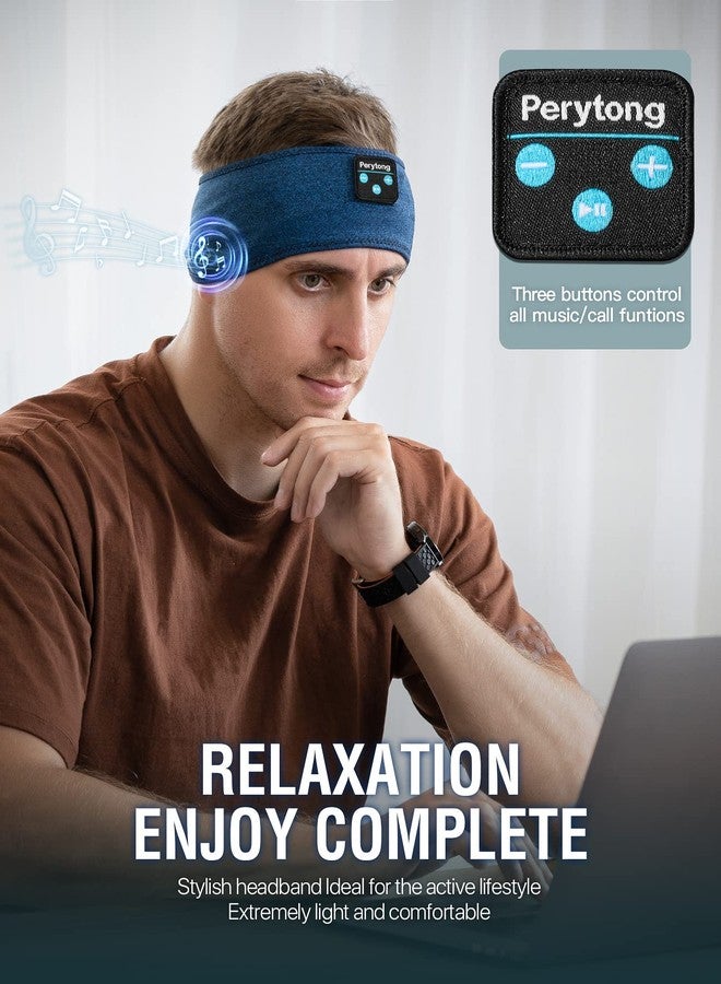 Perytong Sleep Headphones Wireless, Bluetooth Sports Headband Headphones with Ultra-Thin HD Stereo Speakers Perfect for Sleeping,Workout,Jogging,Yoga,Insomnia, Air Travel, Meditation (Deep Teal) - Image 4