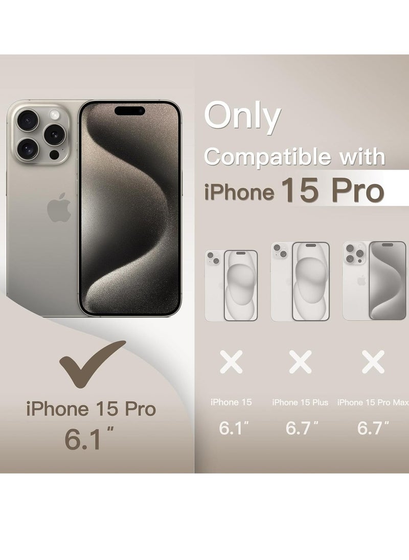 ELTRAZONE Ultra Slim Case for iPhone 15 Pro 6.1-Inch – 0.35mm Thin, Camera Lens Cover Full Protection, Lightweight Matte Finish PP Hard Minimalist Case, Supports Wireless Charging (Natural Titanium) - Image 2