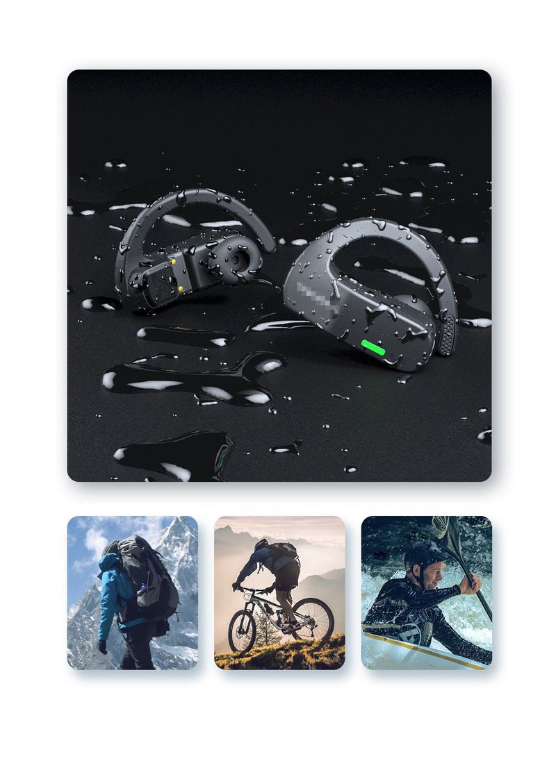 Dacom - Bone Conduction Waterproof Sports Earphone Wireless TWS Earbuds Bluetooth Headphones Stereo with Mic - black - Image 1