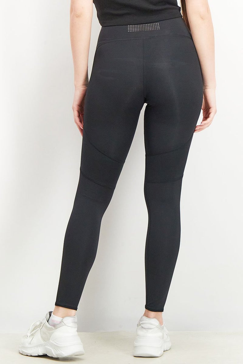 Reebok Women Sportwear Fit Pull On Leggings, Black - Image 2