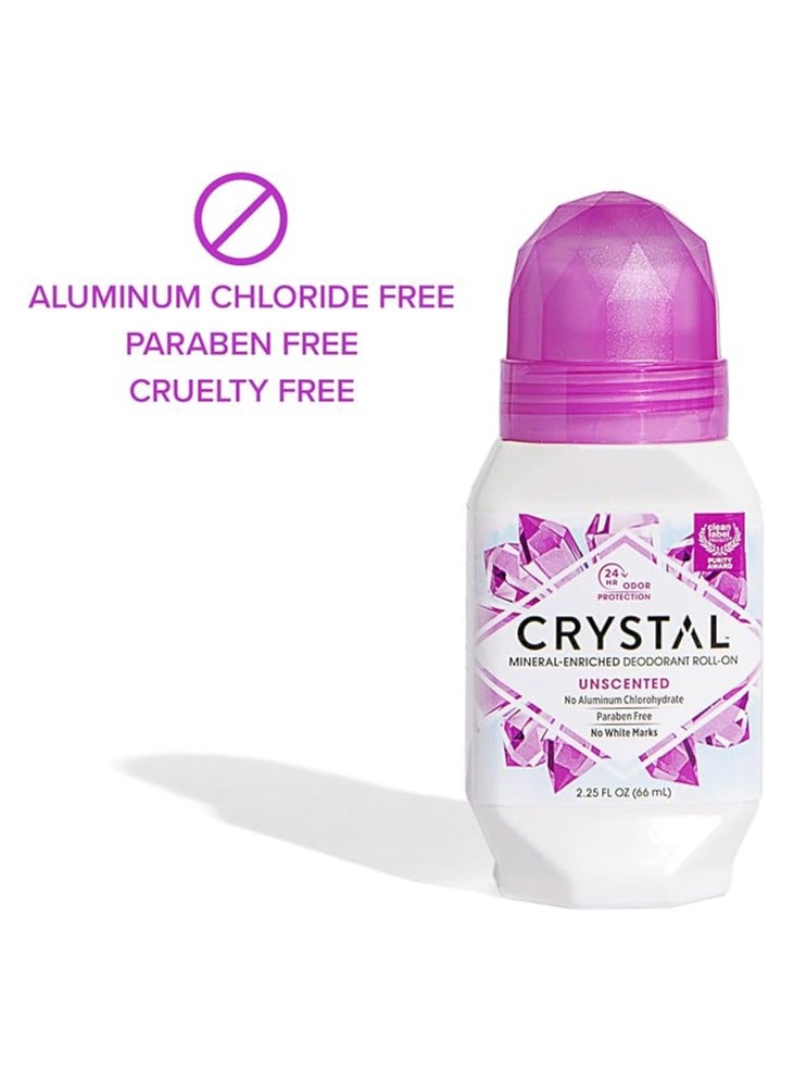 CRYSTAL, Mineral-Enriched Deodorant Roll-On, Unscented, 2.25 fl oz (66 ml) - Image 2