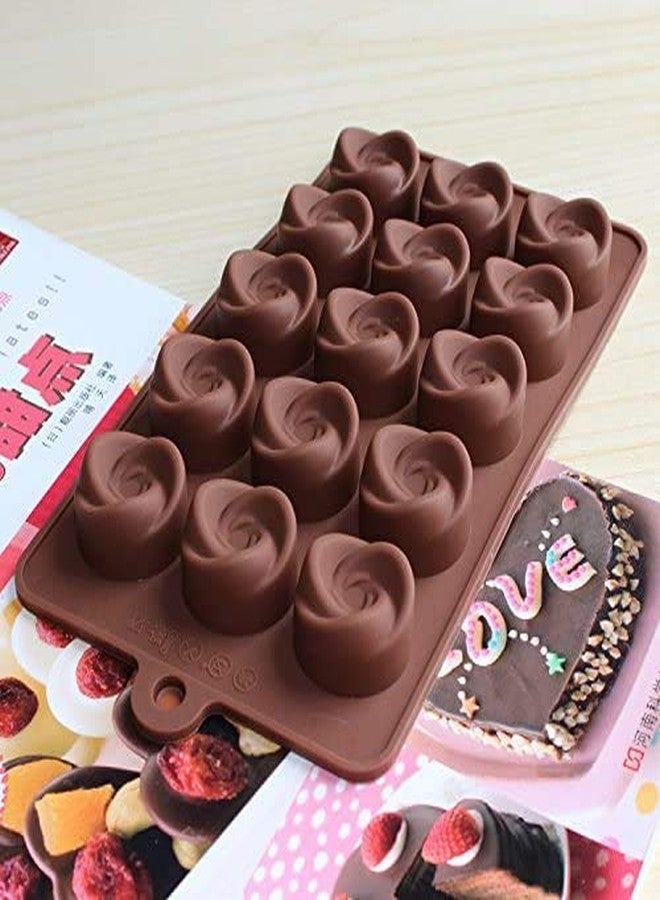 THE UMBRELLA STORE 15 Cavity Silicone Round Swirl Mold Food Grade Flexible Nonstick Mold for Chocolate Ice Lattice Ice Cream Desserts Baking Accessories Reusable Creative Kitchen Mold - Image 3