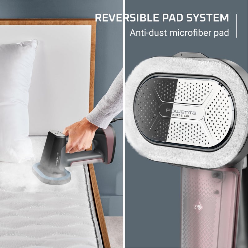 Rowenta Iron Steamer for Clothes, 3in1 Hand Held Steamers, Clothing Steamer, Ironing, Lint Remover, 7.1 Oz Tank, 1875 Watts, Auto-Off, Black & Pink, DR8865 - Image 4