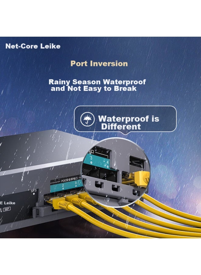 Netcore S6p 6-port 100mbps 4-port Powered Poe Switch, Security Camera Splitter, Unmanaged Network Switch For Engineering And Enterprise, Compatible With Low-voltage Junction Box - Image 4