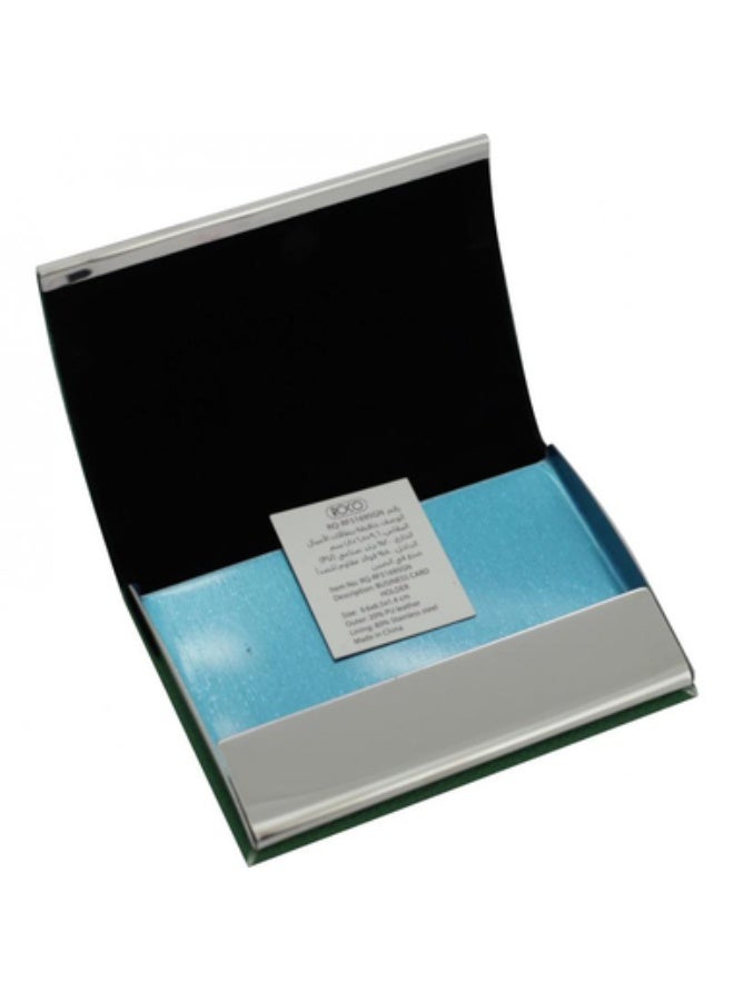 ROCO Business Card Case 10 Cards9 X 5.5 cm Card Size PU Material Green - Image 2