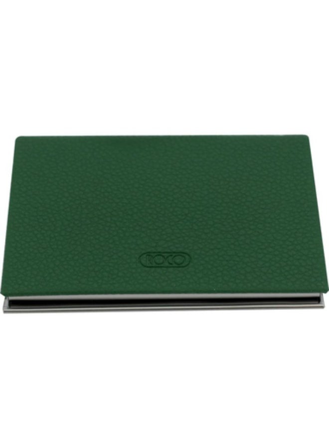 ROCO Business Card Case 10 Cards9 X 5.5 cm Card Size PU Material Green - Image 3