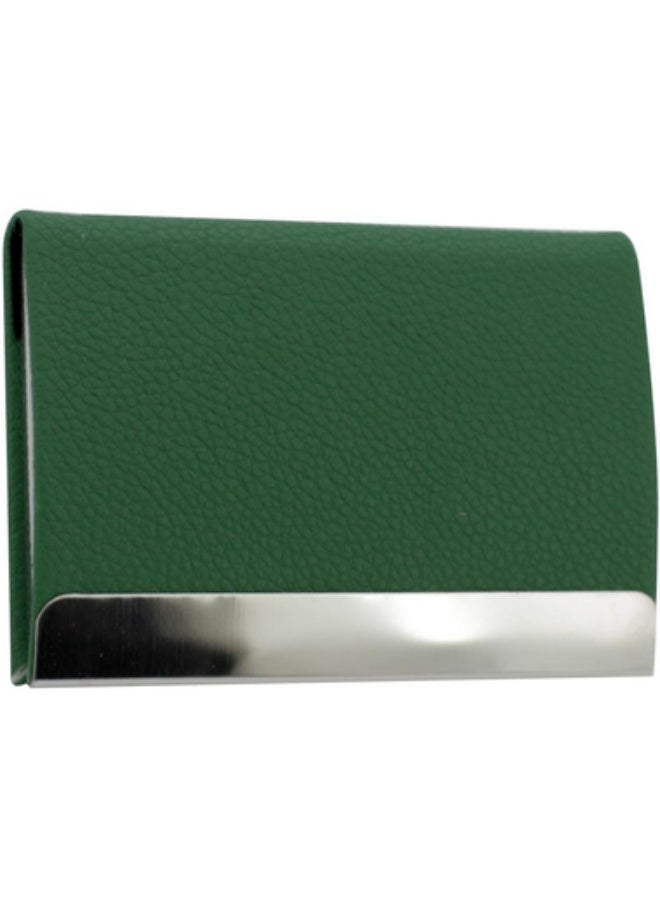 ROCO Business Card Case 10 Cards9 X 5.5 cm Card Size PU Material Green - Image 1