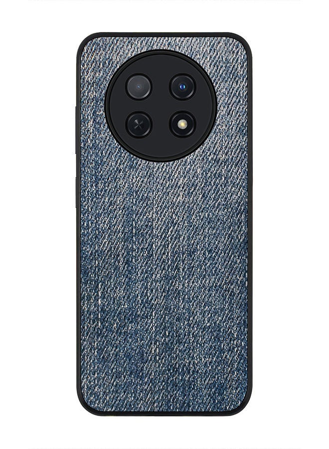 Stylizedd Rugged Black edge case for Huawei Nova Y91 4G  Huawei Enjoy 60X, Slim fit Soft Case Flexible Rubber Edges Anti Drop TPU Gel Thin Cover -  Dark Denim Print - Image 1