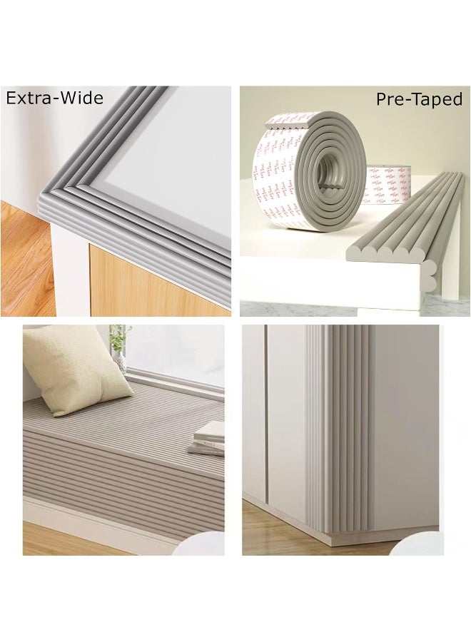 M2cbridge Multifunctional Edge and Corner Guard Coverage Baby Safety Bumper DIY 6.5 Ft (Grey) - Image 2