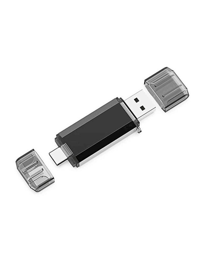 TYPE-C Mobile Phone USB 3.1 USB Car Music Metal Rotating Gift USB OTG TypeC USB-Color:Black-Capacity:16GB  - Image 1
