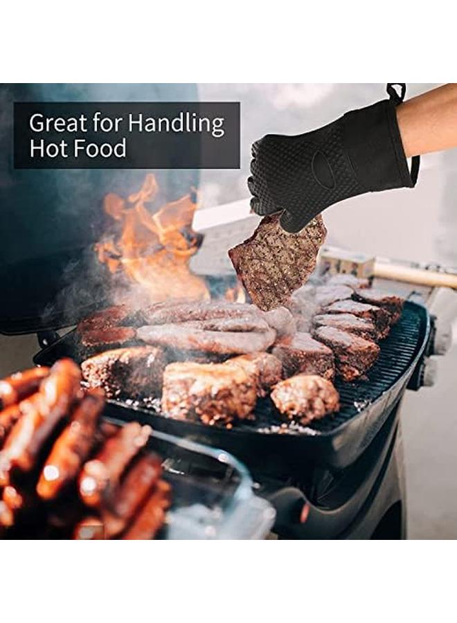 Generic Thickened Silica Gel Gloves For Microwave Oven Grill Gloves Waterproof Oil Splash Proof Steam Barbecue Proof Flame Retardant Heat Resistant High Temperature Resistant Gloves  - Image 3