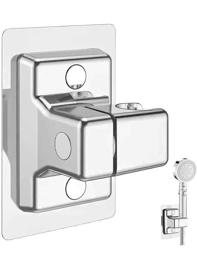 Shower Head Holders, Universal Shower Head Plastic Handheld Showerhead Bracket Adjustable Bracket Wall Mount for Bathroom with Adhesive Stick  - Image 5