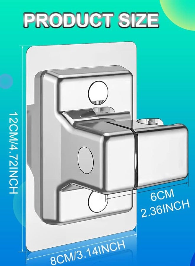 Shower Head Holders, Universal Shower Head Plastic Handheld Showerhead Bracket Adjustable Bracket Wall Mount for Bathroom with Adhesive Stick  - Image 4