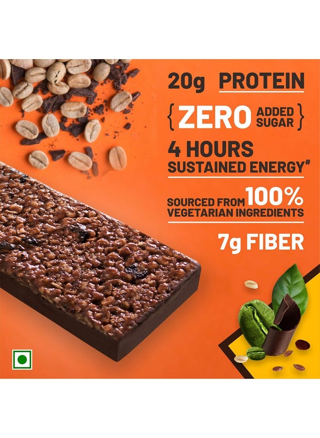 RiteBite Max Protein Active Green Coffee Beans Protein Bars With 20G Protein, 7G Fiber & 21 Vit. & Minerals | 0 Added Sugar, No Cholesterol & Trans Fat For Upto 4H Of Energy, Healthy Snack, 70G (Pack Of 6)  - Image 3