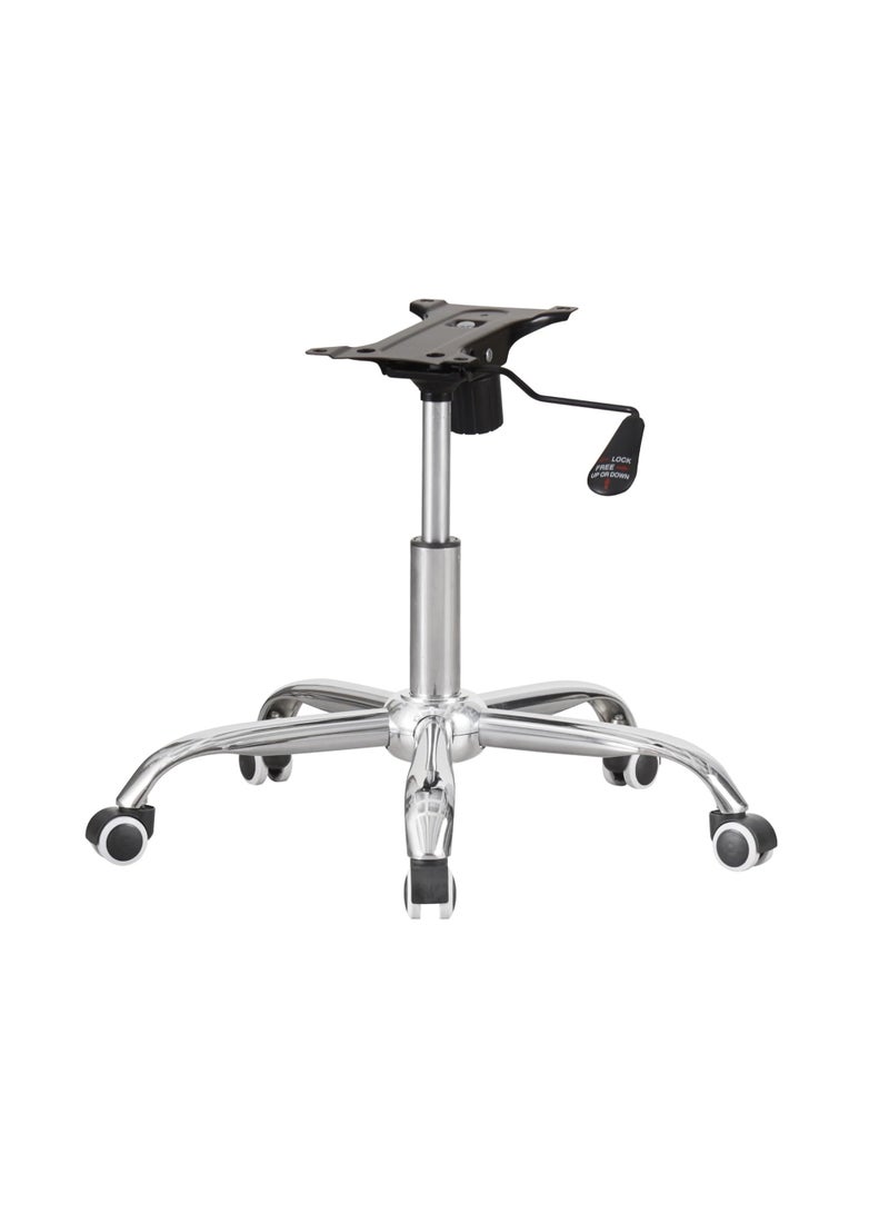 Chair Renewal Kit - Star Base, Casters, and Gas Lift Piston with 25.5cm Actuating Mechanism, Steel Alloy, Black - Image 1