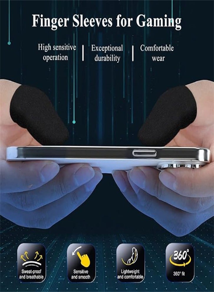 Professional Gaming Finger Sleeves Breathable Anti-Sweat E-Sports Gloves with Nano Silver Fiber for PUBG & Mobile Gaming - Image 5
