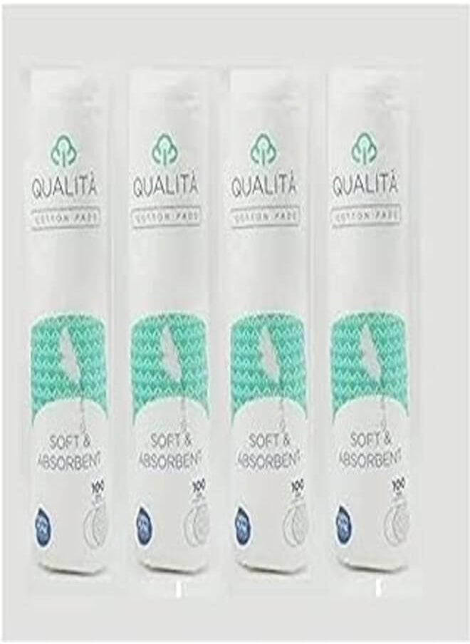 QUALITA Qualita Double Face Makeup Removal Cotton Pads - 100 Pieces 