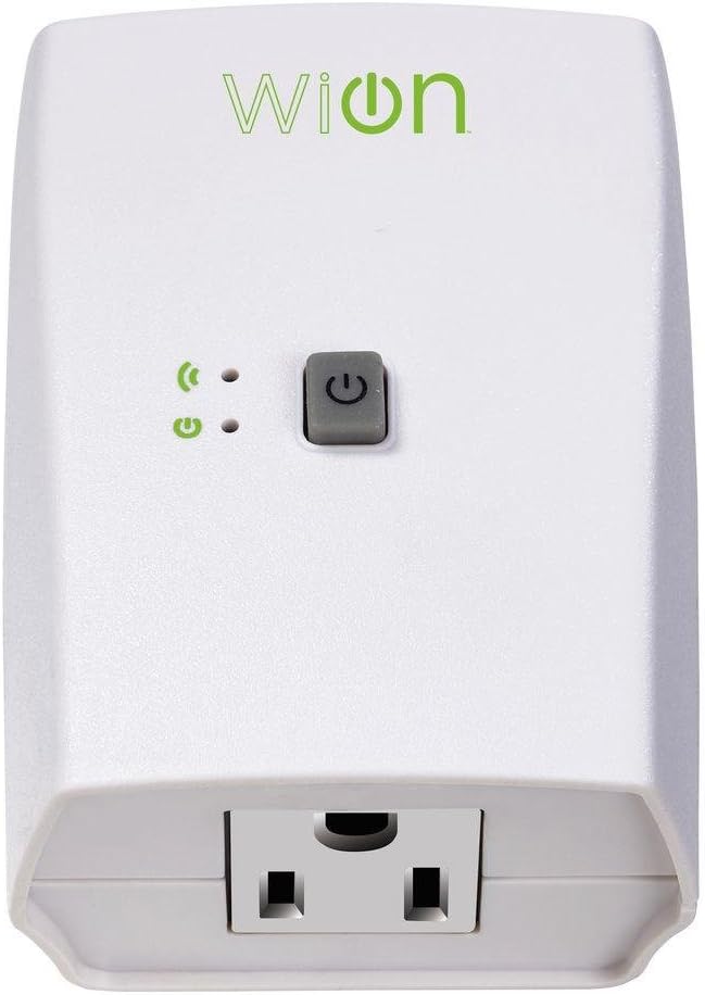 Woods WiOn 50050 Indoor WiFi Plug With 1 Grounded Outlet White - Image 1