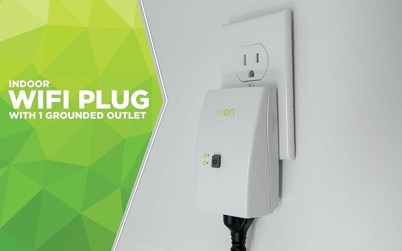 Woods WiOn 50050 Indoor WiFi Plug With 1 Grounded Outlet White - Image 2