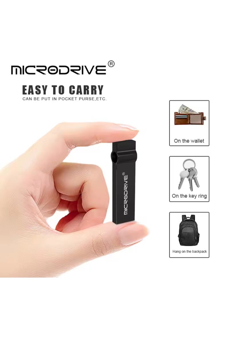 مايكرو درايف ذاكرة فلاش مساحة 128 جيجابايت لون اسود - Image 2