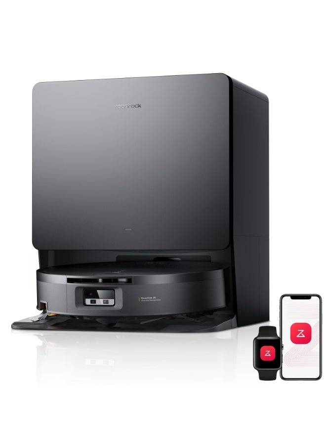 roborock Saros 20 Flow Robot Vacuum and Mop, 36,000Pa Ultra-Thin Robot Vacuum Cleaner, Heat Drying and 212°F Self-Cleaning Roller Mop with 15mm Auto-Lift, 3.46in Double-Layer Threshold, 300+ Obstacle Avoidance, Zero Tangling, Intelligent Dirt Detection - Image 1