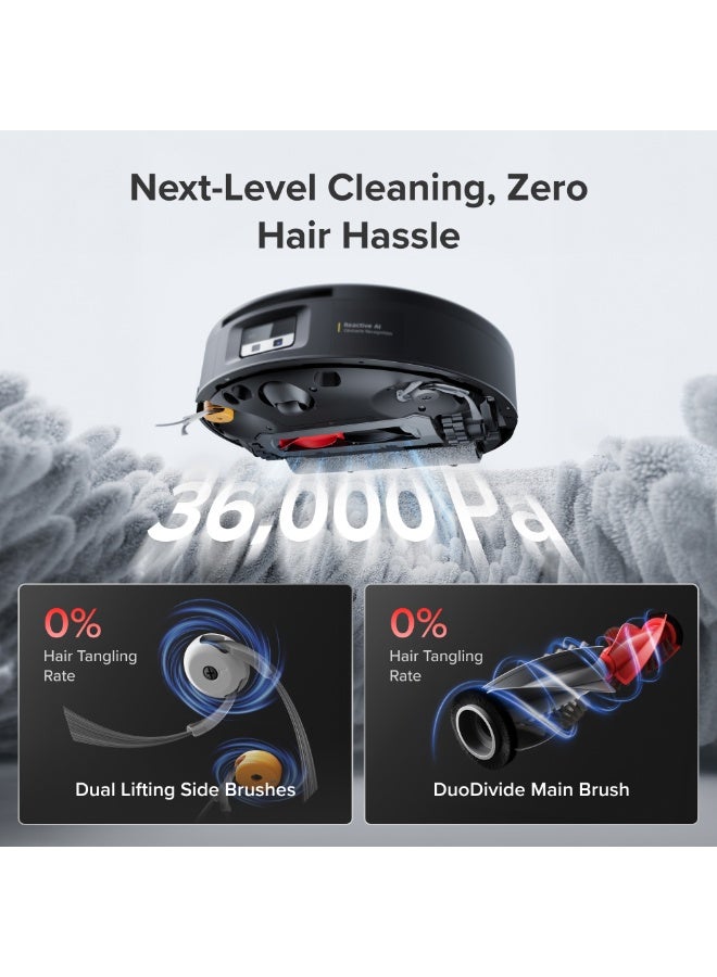 roborock Saros 20 Flow Robot Vacuum and Mop, 36,000Pa Ultra-Thin Robot Vacuum Cleaner, Heat Drying and 212°F Self-Cleaning Roller Mop with 15mm Auto-Lift, 3.46in Double-Layer Threshold, 300+ Obstacle Avoidance, Zero Tangling, Intelligent Dirt Detection - Image 3